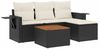 vidaXL 5-tlg. Garten-Sofagarnitur mit Kissen Schwarz Poly Rattan 3256861 Bild 2