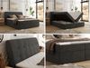 Boxspringbett DAGOS 180 x 200 cm mit Kopfteil, Lattenrost und Stauraum – Doppelbett mit Matratze & Topper T25 , stabile Konstruktion, Bettkasten, modernes Design - Dunkelgrau Velvet - H4 Bild 2