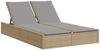 vidaXL Doppel-Sonnenliege mit Auflagen Beige Poly Rattan 368631 Bild 2