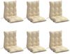vidaXL Niedriglehner-Auflagen 6 Stk. Beige Oxford-Gewebe 377682 Bild 3