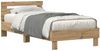 vidaXL Bettrahmen mit LED Artisan-Eiche 90 x 200 cm Holzwerkstoff 863796 Bild 3
