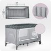 MoMi Baby-Reisebett Belove, 3-in-1 Reisebett mit Matratze & Rollen, faltbar Bild 3
