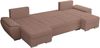 U-förmiges Ecksofa mit Schlaffunktion, genähter Sitz, zwei Armlehnen und losen Kissen - UMBRIA U - Rosa Boucle Bild 5