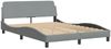 vidaXL Bett mit Matratze "Dover" Hellgrau 120x200 cm Stoff 3208364 Bild 4