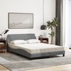 vidaXL Bett mit Matratze "Dover" Hellgrau 120x200 cm Stoff 3208364 Bild 3