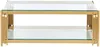 Vente-unique - NOMELANO Couchtisch Glas Gold - B 63,5 cm x H 45,5 cm x L 123,5 cm Bild 2
