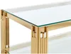 Vente-unique - NOMELANO Couchtisch Glas Gold - B 63,5 cm x H 45,5 cm x L 123,5 cm Bild 4