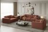 Sofa Designersofa CELES 3-Sitzer in Stoff Opera Velvet Kupferbraun Bild 2