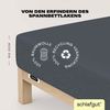 Schlafgut 'Easy' Spannbettlaken, Jersey, 100% Baumwolle, rundum Gummizug, für Matratzen bis 22 cm Höhe, Grey Deep, XL 180x200 cm - 200x200 cm Bild 3