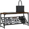 vidaXL Schuhregal Räuchereiche 90x30x45 cm Holzwerkstoff 833420 Bild 3