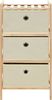 vidaXL Korb-Kommoden 2 Stk. mit 3 Stoffkörben Zedernholz Beige 276231 Bild 3
