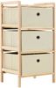 vidaXL Korb-Kommoden 2 Stk. mit 3 Stoffkörben Zedernholz Beige 276231 Bild 2