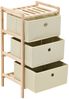 vidaXL Korb-Kommoden 2 Stk. mit 3 Stoffkörben Zedernholz Beige 276231 Bild 4