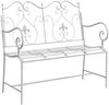 vidaXL Gartenbank Antik Weiß 104 x 54 x 93 cm Stahl 42008112 Bild 2