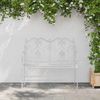 vidaXL Gartenbank Antik Weiß 104 x 54 x 93 cm Stahl 42008112 Bild 3