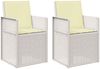 vidaXL Garten Esszimmerstühle 2 pcs Weiß und Creme PP 8000002 Bild 2