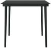vidaXL Garten-Esstisch Schwarz 80x80x74 cm Stahl und Glas 318749 Bild 3