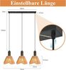 ZMH Hängelampe Boho Rattan 3 Flammig Vintage Geflochten Hanfseil E27 Ohne Leuchtmittel Für Esszimmer Schlafzimmer Bild 3