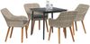 vidaXL Garten Essgruppe mit Kissen 5 pcs Hellgrau Poly-Rattan 3261706 Bild 3