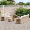 vidaXL Garten-Sofa-Set mit Kissen mit Speicher 10 pcs Beige und Creme 3363661 Bild 3