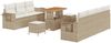 vidaXL Garten-Sofa-Set mit Kissen mit Speicher 10 pcs Beige und Creme 3363661 Bild 2