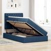vidaXL Aufbewahrungsbett mit Matratze Blau 120 x 190 cm Stoff 3371834 Bild 4