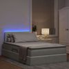 vidaXL LED-Speicherbett mit Matratze Hellgrau 120 x 200 cm Samt 3371385 Bild 5