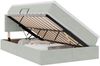 vidaXL LED-Speicherbett mit Matratze Hellgrau 120 x 200 cm Samt 3371385 Bild 2