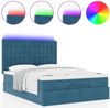 vidaXL Ottoman-Bett mit Matratzen & LEDs Dunkelblau 140x200 cm Samt 3314472 Bild 5