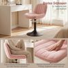 Devoko Höhenverstellbarer Schminkstuhl Rosa, 360° Drehstuhl mit Rückenlehne, Samtoptik Barhocker für Esszimmer, Wohnzimmer und Salon Bild 4