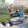 KOMFOTTEU Schaukelstuhl Gartenstuhl (2er Set), mit Rücklehne & Armlehne,bis 150 kg Bild 2