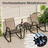 KOMFOTTEU Schaukelstuhl Gartenstuhl (2er Set), mit Rücklehne & Armlehne,bis 150 kg Bild 3