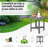Beistelltisch Kleiner Gartentisch aus UV-beständigem Kunststoff Grau Bild 3