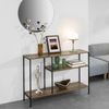 SoBuy FSB35-PF Konsolentisch Flur, Spanplatte, PVC-Furnier, Braun, 120 x 80 x 30 cm Bild 2