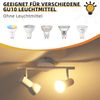 ZMH Deckenstrahler 2 Flammig Deckenlampe Flur - Deckenleuchte Modern Design Weiß Innen Strahler GU10 Metall Deckenspots 350°Schwenkbar Spots für Schlafzimmer Wohnzimmer Küche(Ohne Leuchtmittel) Bild 3