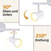 ZMH Deckenstrahler 2 Flammig Deckenlampe Flur - Deckenleuchte Modern Design Weiß Innen Strahler GU10 Metall Deckenspots 350°Schwenkbar Spots für Schlafzimmer Wohnzimmer Küche(Ohne Leuchtmittel) Bild 5