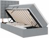 vidaXL Bett mit Stauraum und LED Hellgrau 90 x 200 cm Polyester 3372516 Bild 2