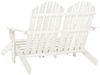 vidaXL Adirondack-Gartenbank 2-Sitzer mit Fußteil Tannenholz Weiß 315909 Bild 4