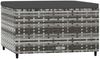 vidaXL Gartenhocker mit Kissen 2 Stk. Grau Poly Rattan 319773 Bild 3