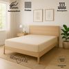 EXKLUSIV HEIMTEXTIL Frottee Spannbettlaken 180 - 200 x 200 cm Naturweiß 80% Baumwolle 20% Polyester Öko - Tex Zertifiziert Bed-Sheet Bettlaken Spannbetttuch Topper Leinentuch Bild 2