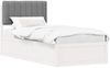 vidaXL Bettgestell mit gepolstertem Kopfteil Hellgrau 90 x 200 cm 877798 Bild 2
