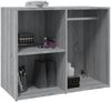 Kleiderschrank, Holzwerkstoff, grau/Sonoma, 80 x 40 x 65 cm Bild 5
