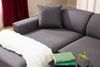 Ecksofa, 'Petra', 77 x 145 x 250, Anthrazit Bild 3