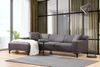 Ecksofa, 'Petra', 77 x 145 x 250, Anthrazit Bild 4