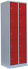 Schließfachschrank Wertfachschrank Fächerschrank Spind Umkleideschrank 10 Fächer-Spint Lichtgrau/Rot 520524 Bild 2