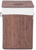 Wäschekorb HWC-C21, Laundry Wäschebox Wäschesammler Wäschebehälter Wäschetonne, Bambus 61x43x32cm 70l ~ braun Bild 5
