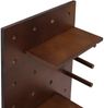 2er-Set Wandpaneel HWC-P24, Wanddekoration Wandregal Steckboard, 4 Ebenen Aufhängung 60x40cm FSC® ~ braun Bild 5