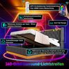 Polsterbett 140x200 cm aus Leinen mit Stauraum und 360° LED-Beleuchtung Bild 5