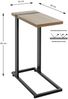 Beistelltisch >37100< in eiche, schwarz - 24x64x49cm (BxHxT) Bild 2