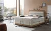 Belanoti Boxspringbett MODELA (Boxspringbett 160x200 elektrisch verstellbar Bett 160x200 mit Motor, 7-Zonen Taschenfederkern Matratze inklusive Visco Topper), in der Farbe Beige H2/H3 Polsterbett Motorbett mit Eiche Bild 4